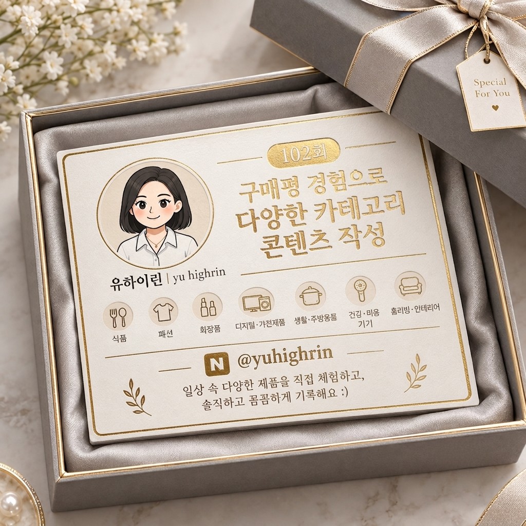 다양한 카테고리 총 102회 구매평 작성